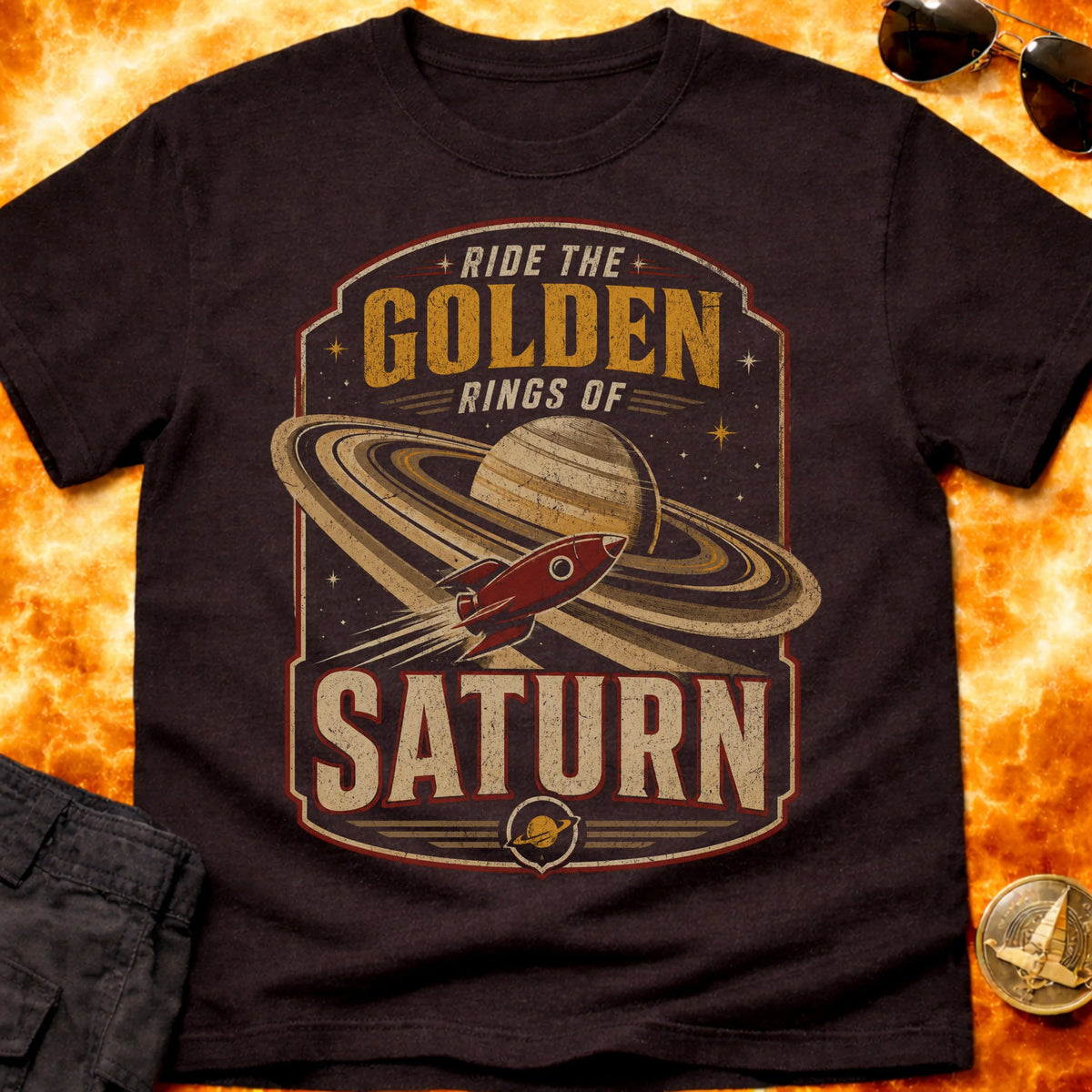 Ride The Golden Rings of Saturn T-Shirt