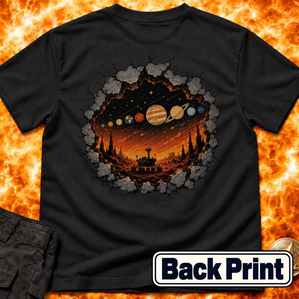 Rover Rock Solar System Back Print T-Shirt product image 2