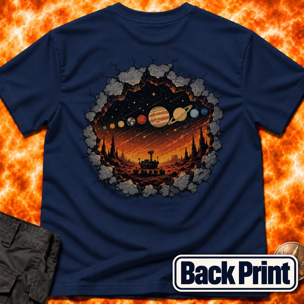 Rover Rock Solar System Back Print T-Shirt product image 1