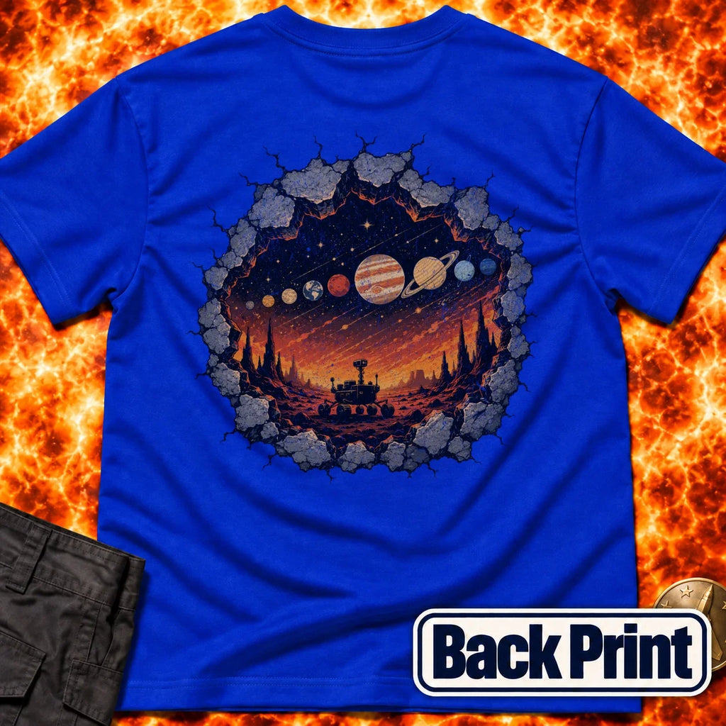 Rover Rock Solar System Back Print T-Shirt product image 5