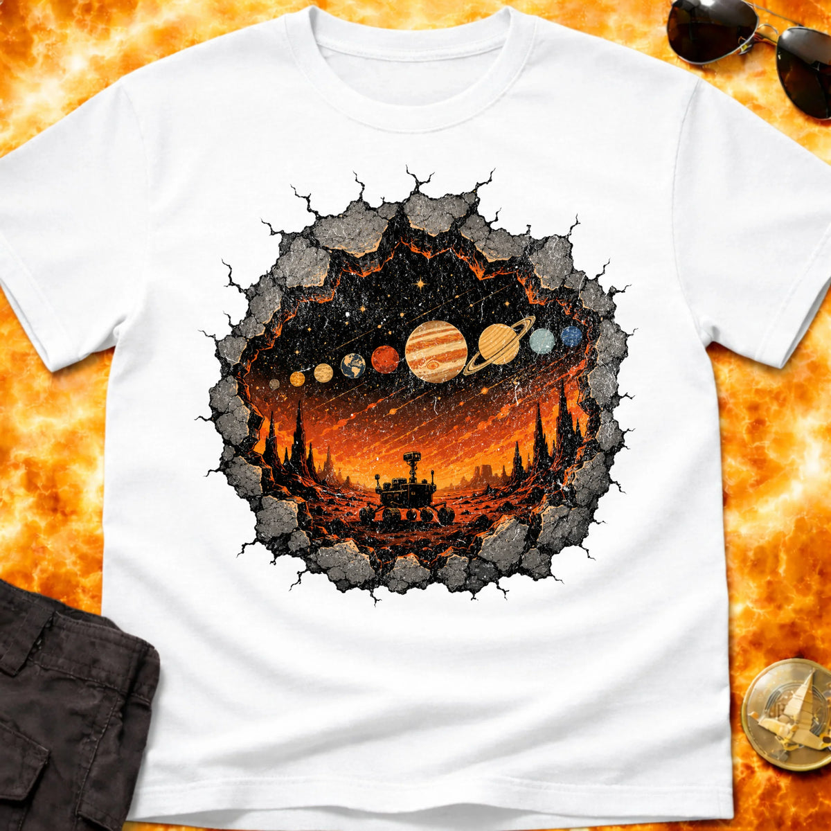 Rover Rock Solar System T-Shirt product image 5