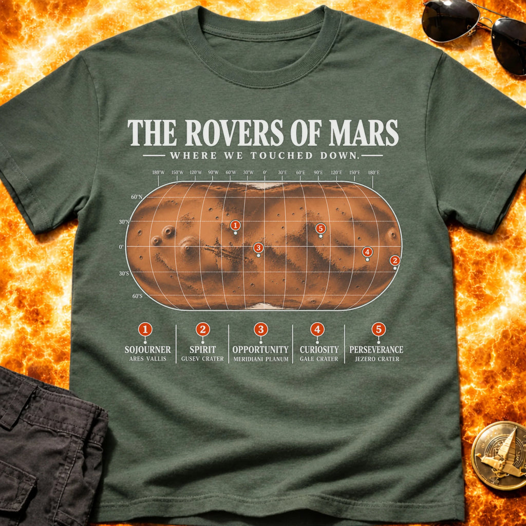 Rovers of Mars Map T-Shirt product image 5