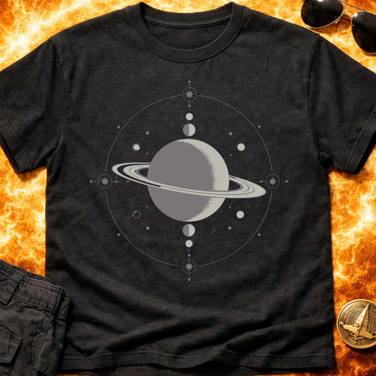 Saturn Eclipse Diagram T-Shirt product image 3