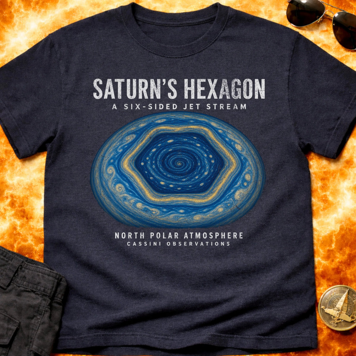 Saturn Hexagon T-Shirt product image 3