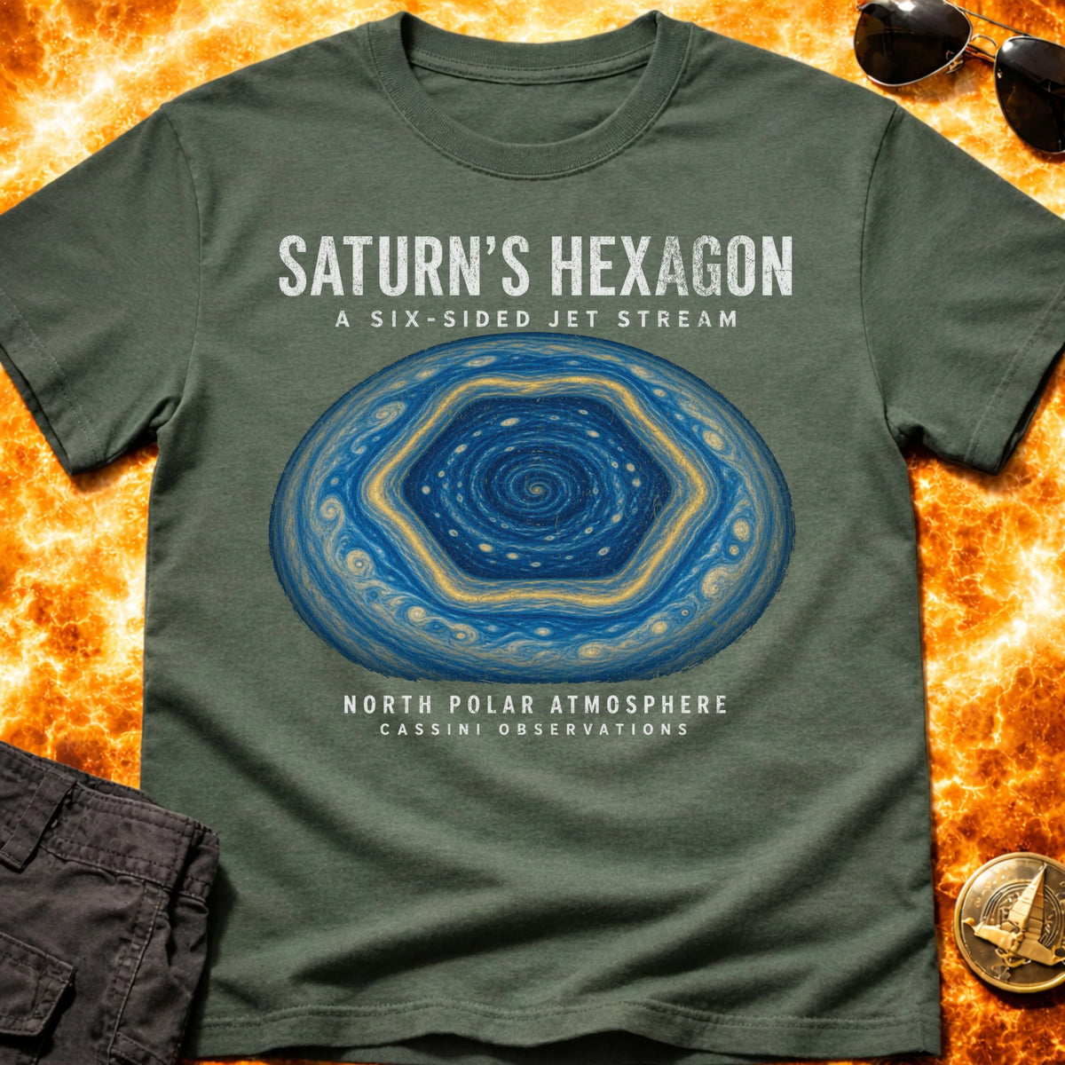 Saturn Hexagon T-Shirt product image 2