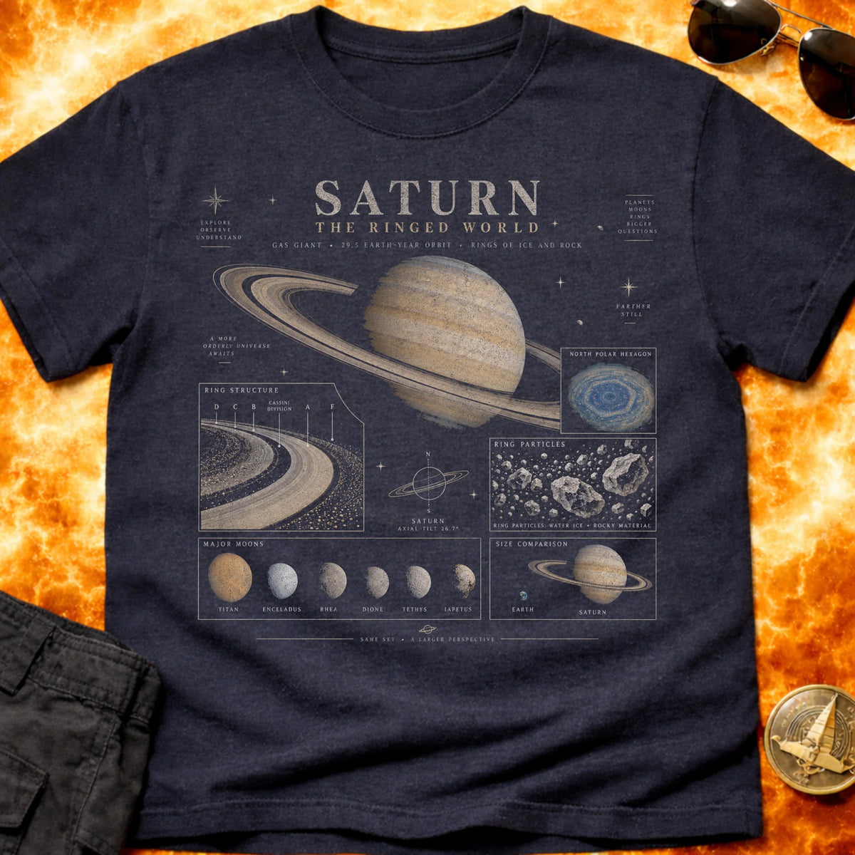 Saturn Infographic T-Shirt