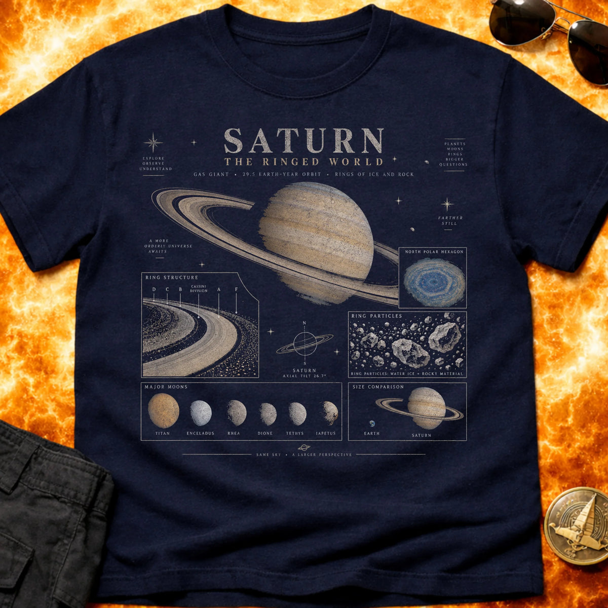 Saturn Infographic T-Shirt
