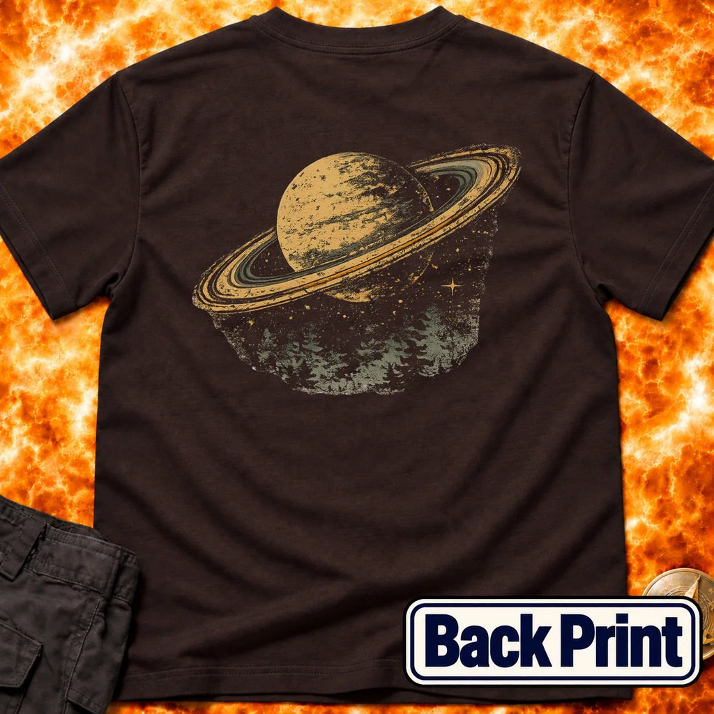 Saturn Landscape Back Print T-Shirt product image 2