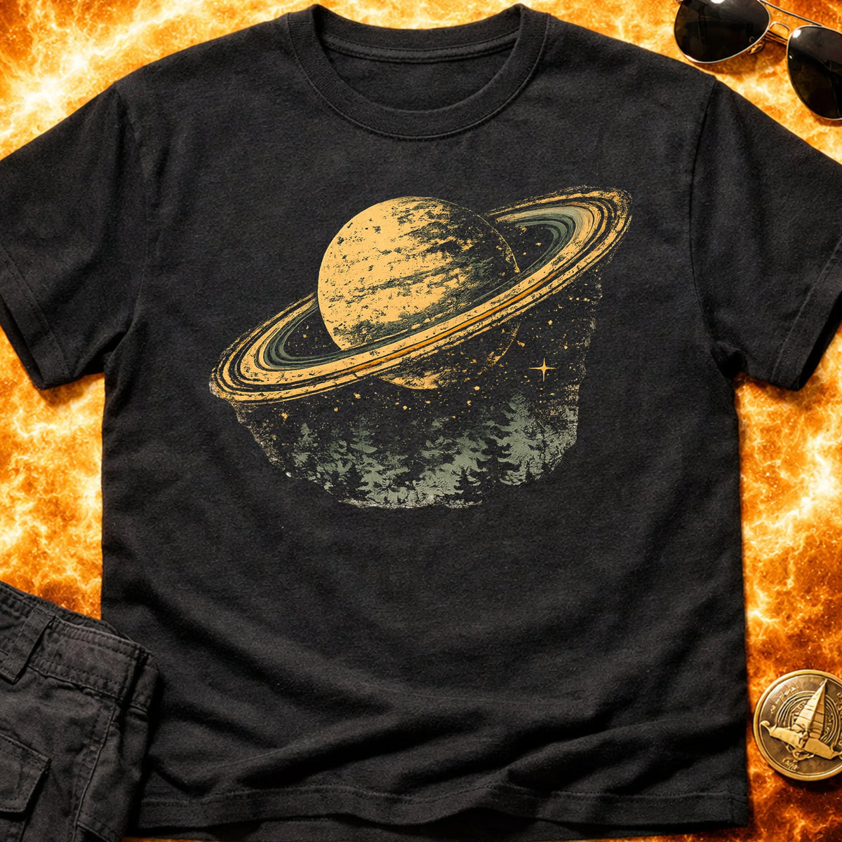 Saturn Landscape T-Shirt product image 2