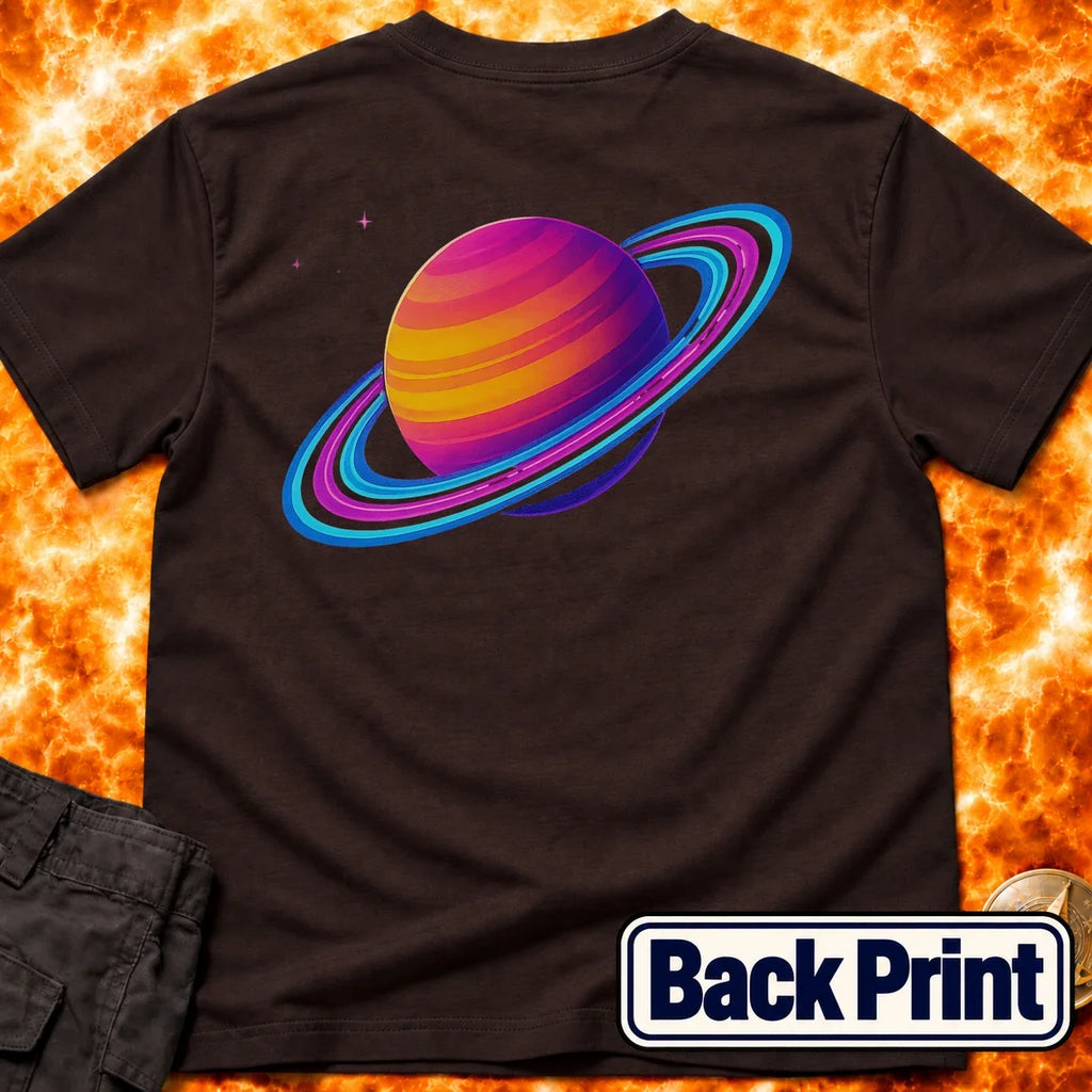 Saturn Neon Back Print T-Shirt product image 2