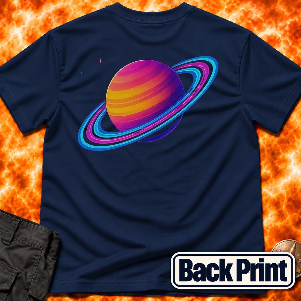 Saturn Neon Back Print T-Shirt product image 3