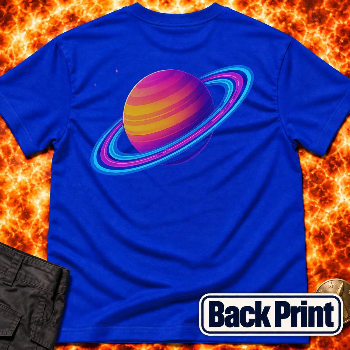 Saturn Neon Back Print T-Shirt product image 4
