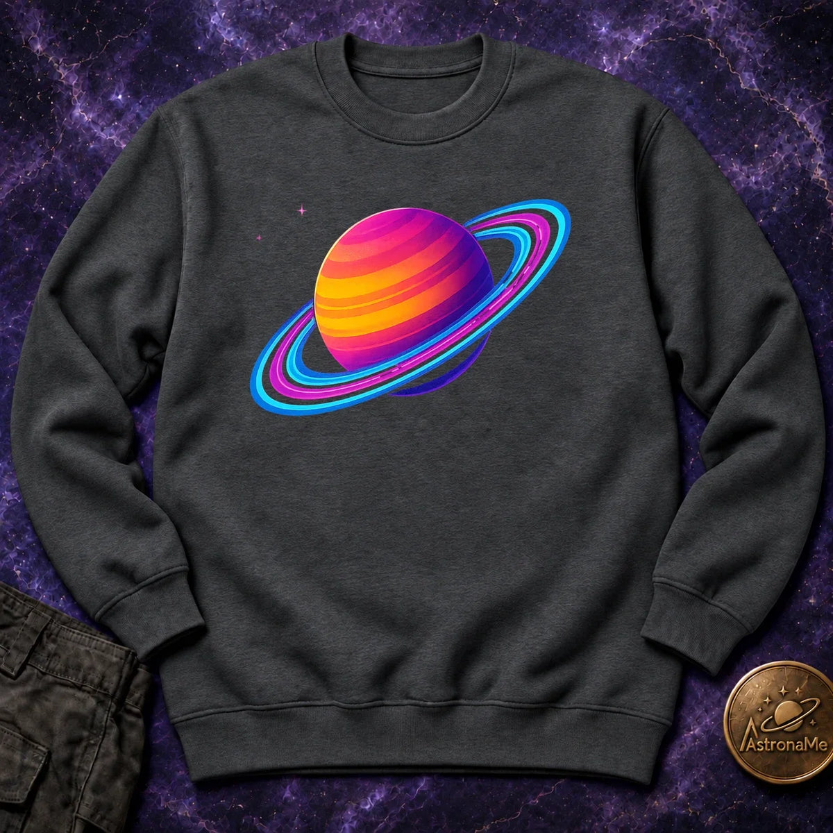 Saturn Neon Crewneck Sweatshirt product image 2