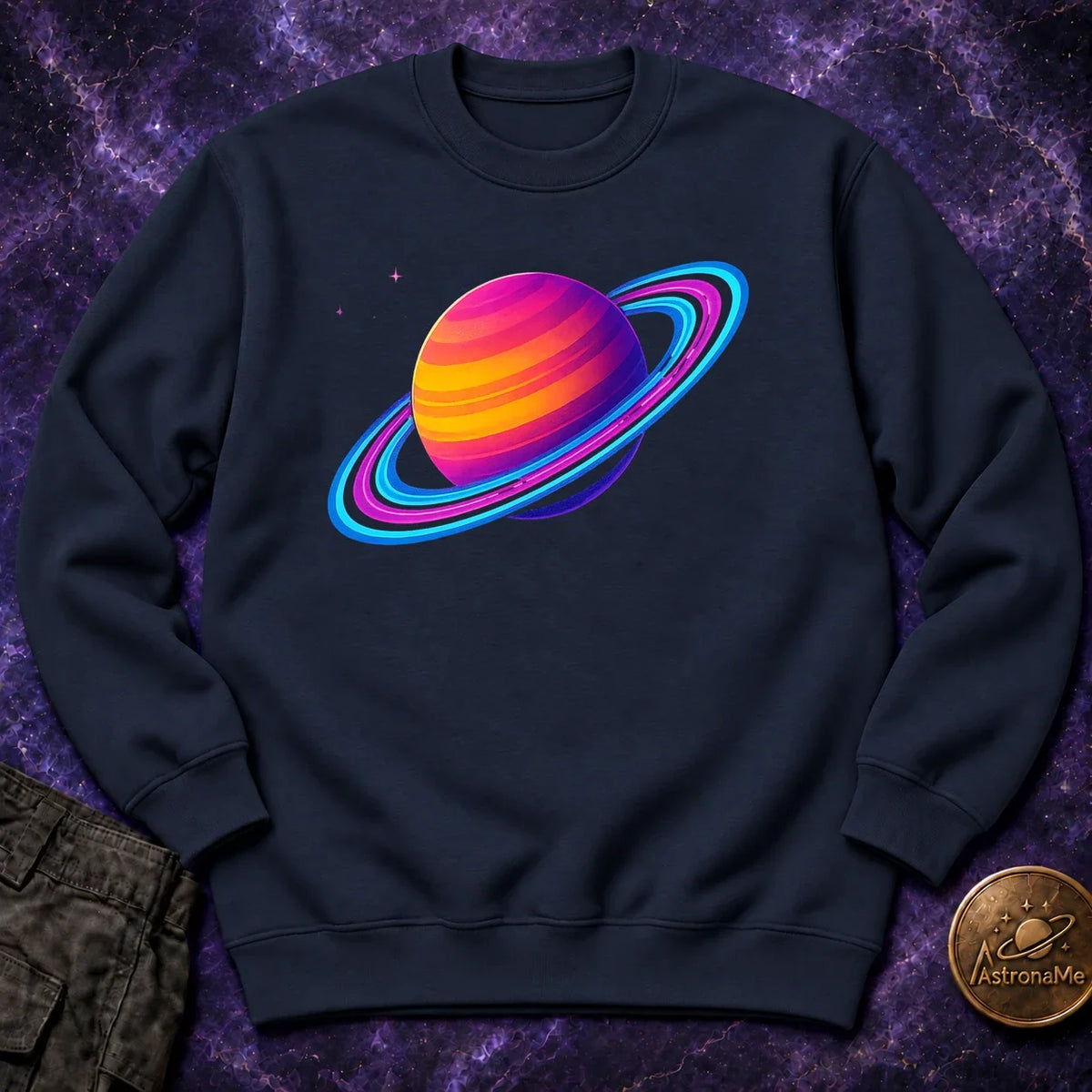 Saturn Neon Crewneck Sweatshirt product image 3