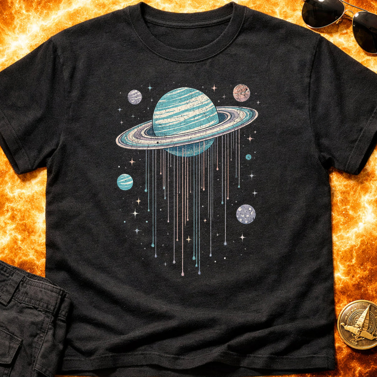 Saturn Paint Drip T-Shirt product image 1