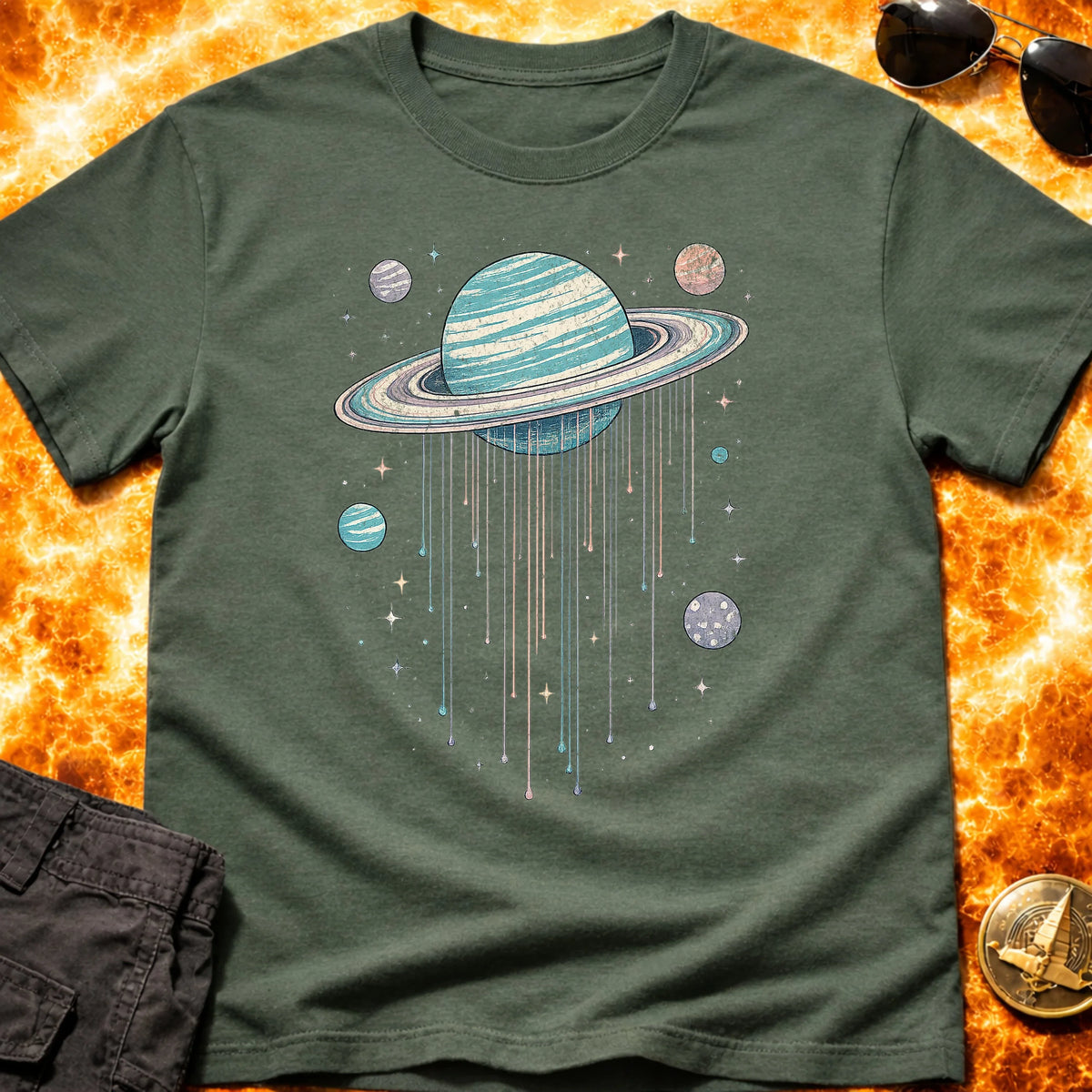 Saturn Paint Drip T-Shirt product image 4