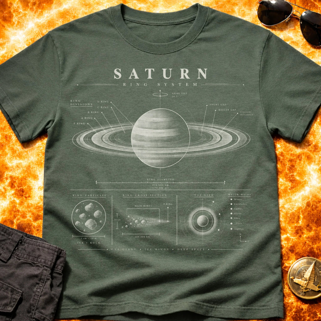 Saturn Ring Schematic T-Shirt