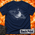 Saturn Schematic Back Print T-Shirt product image 1