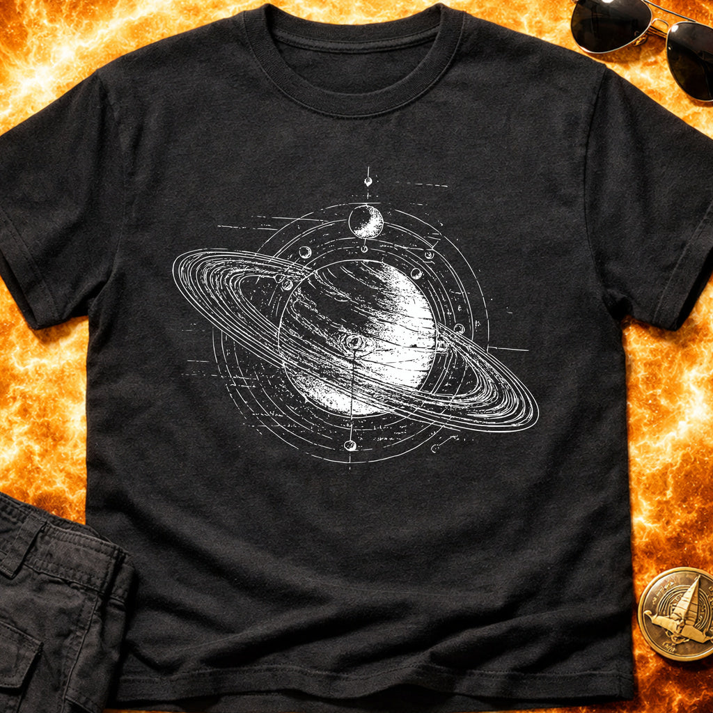Saturn Schematic T-Shirt product image 2
