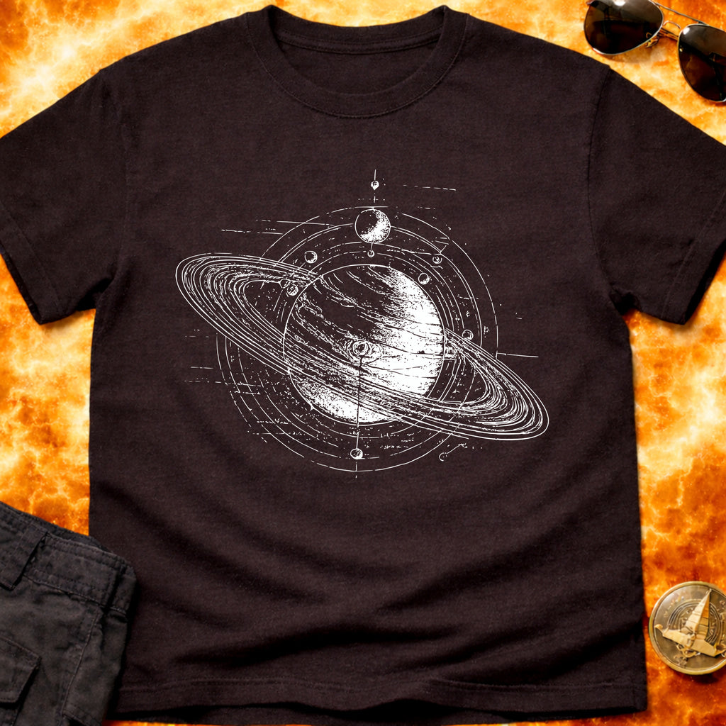 Saturn Schematic T-Shirt product image 4