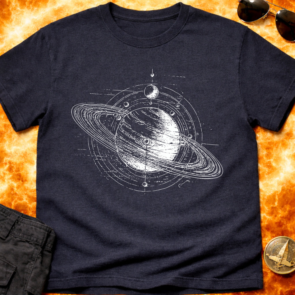 Saturn Schematic T-Shirt product image 5