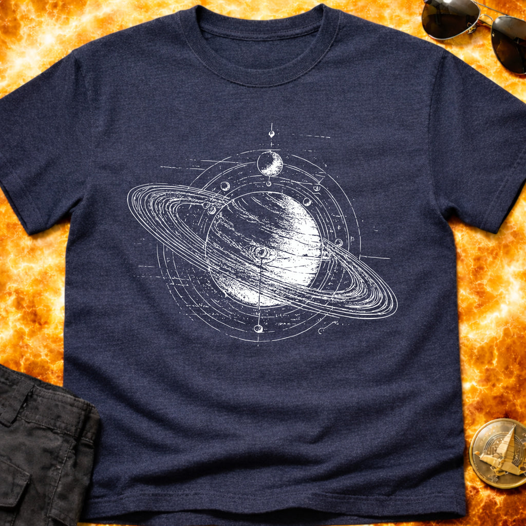 Saturn Schematic T-Shirt product image 6