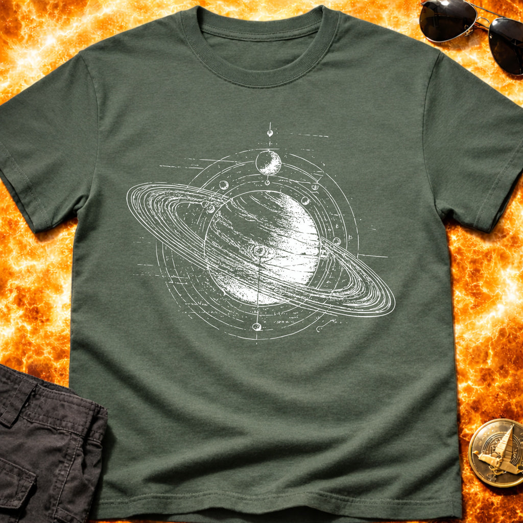 Saturn Schematic T-Shirt product image 3
