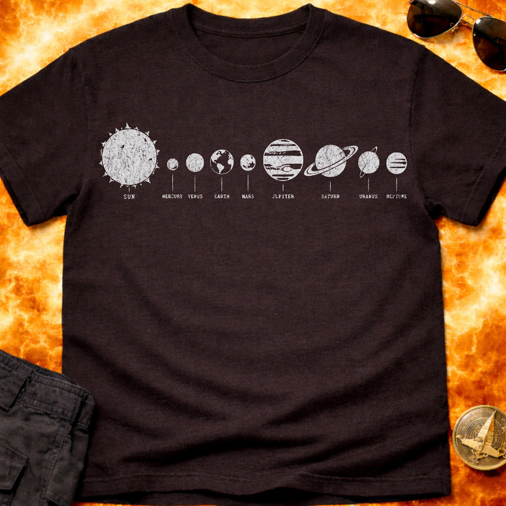 Simple Solar System Gritty T-Shirt product image 4