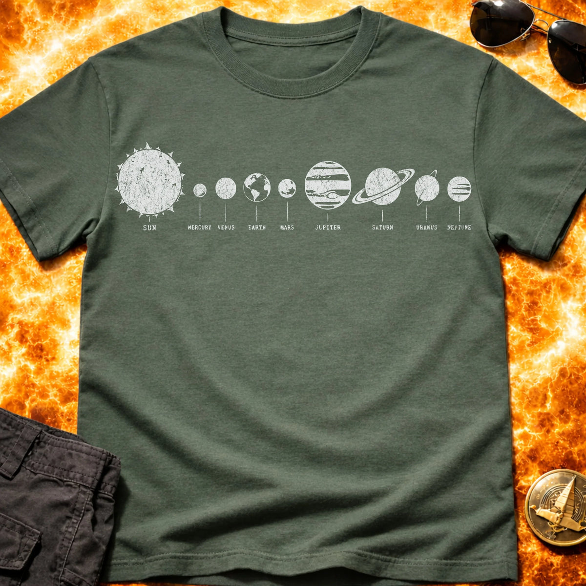 Simple Solar System Gritty T-Shirt product image 6
