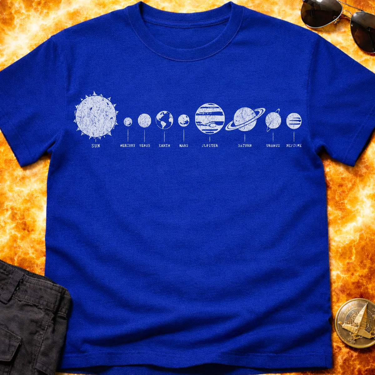 Simple Solar System Gritty T-Shirt product image 5