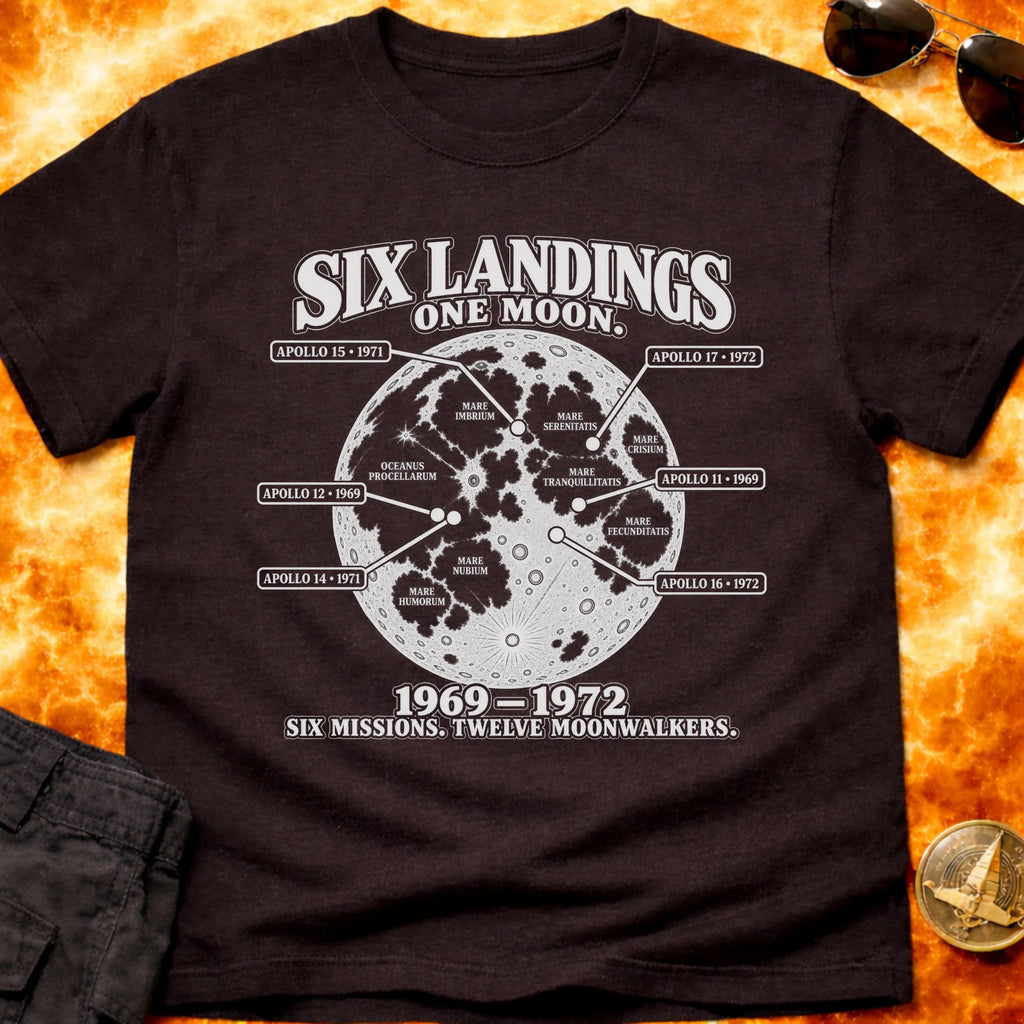 Six Landings One Moon T-Shirt product image 2