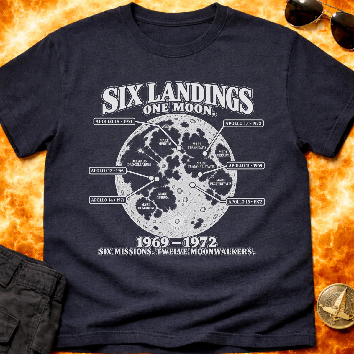 Six Landings One Moon T-Shirt product image 4