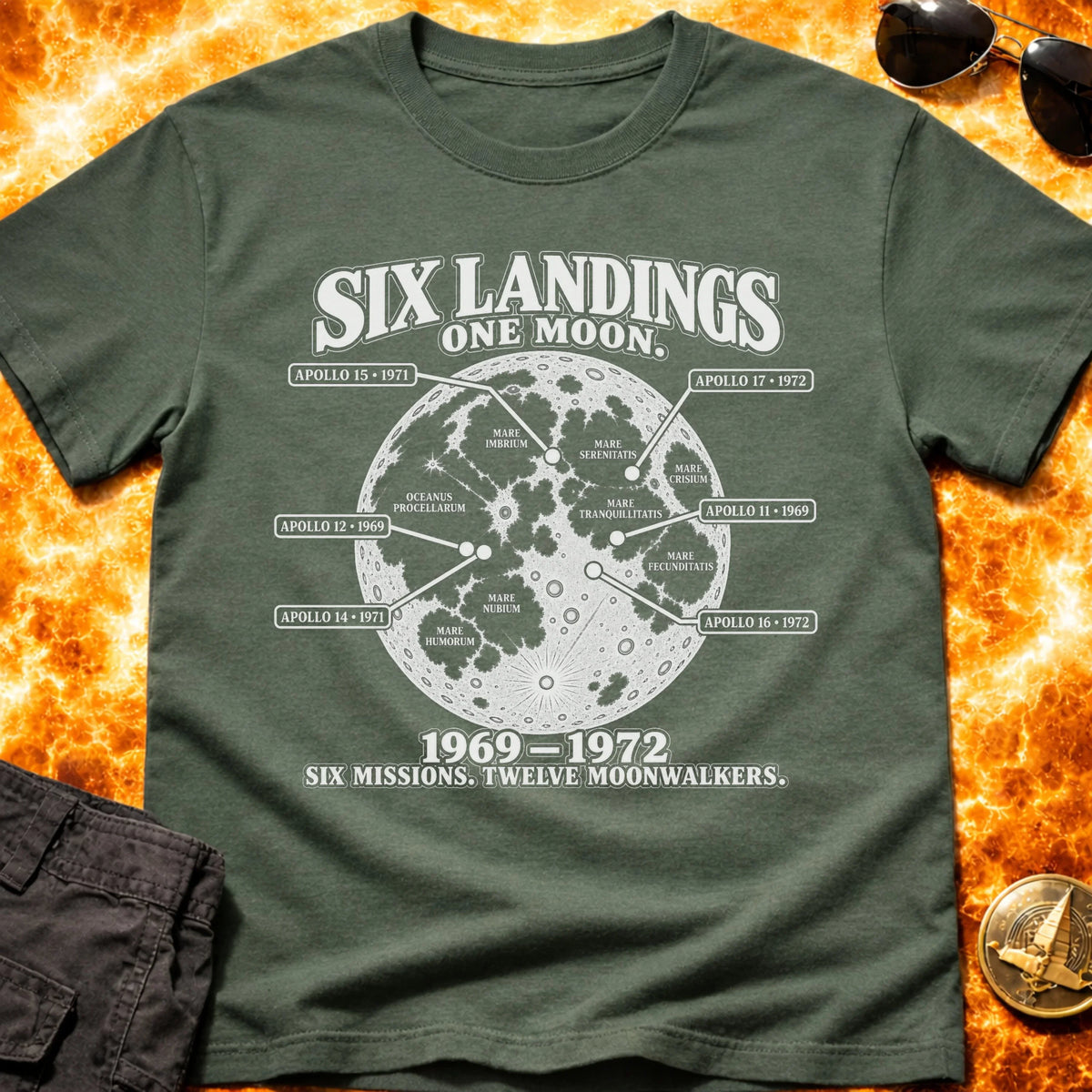 Six Landings One Moon T-Shirt product image 3