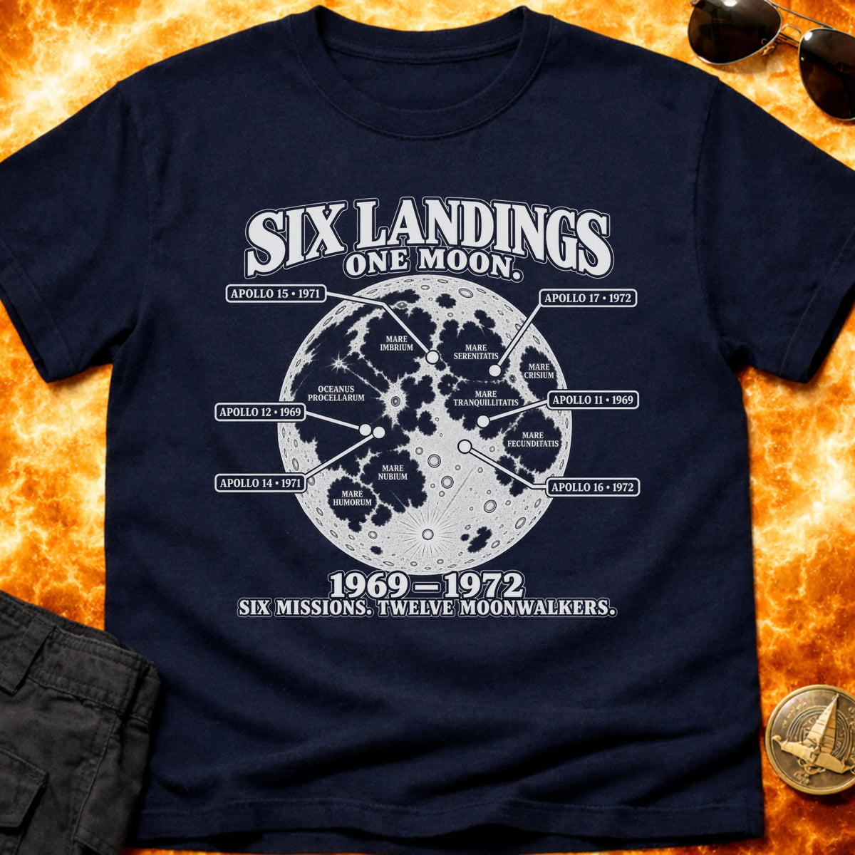 Six Landings One Moon T-Shirt product image 1
