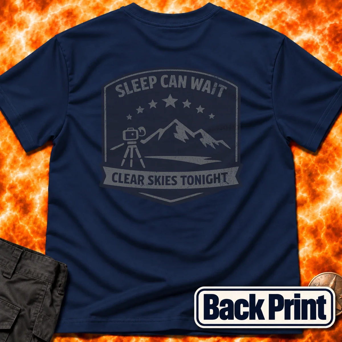 Sleep Can Wait T-Shirt Back Print product image 1