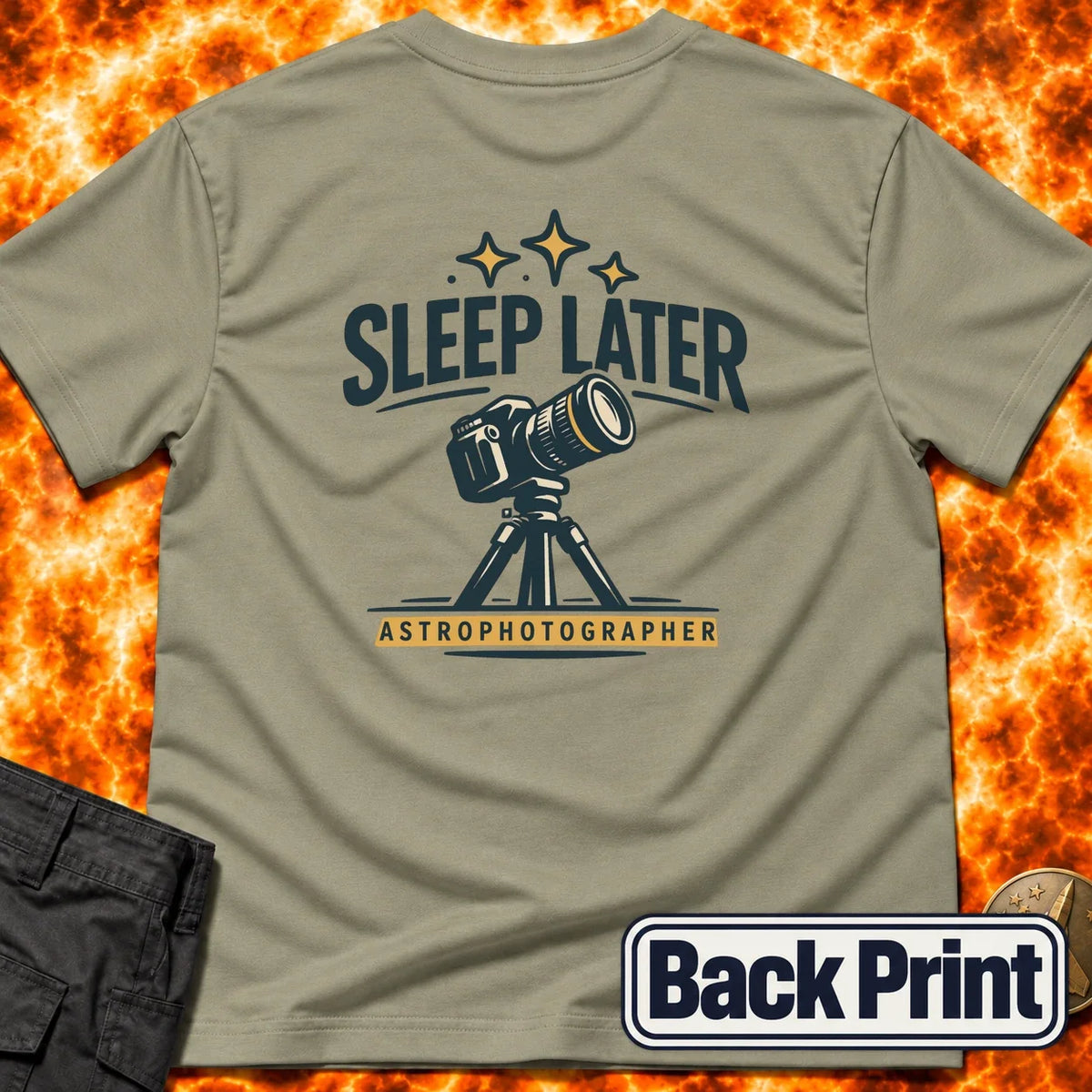Sleep Later Back Print T-Shirt product image 1