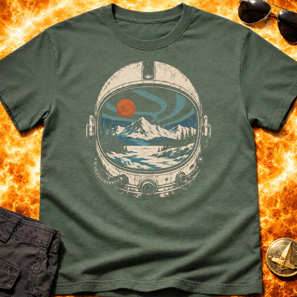 Snowy Nebula Helmet T-Shirt product image 4