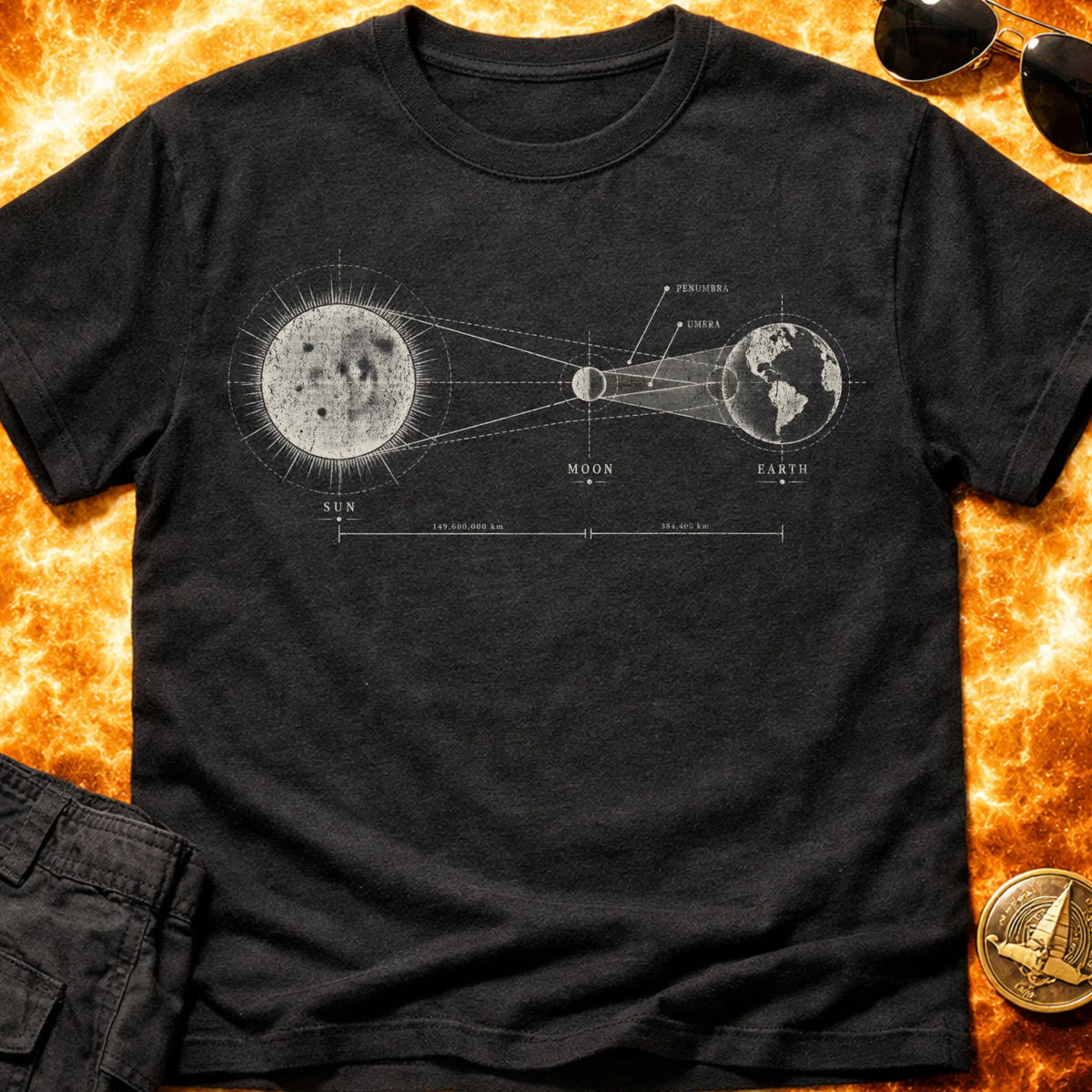 Solar Eclipse Diagram T-Shirt product image 2