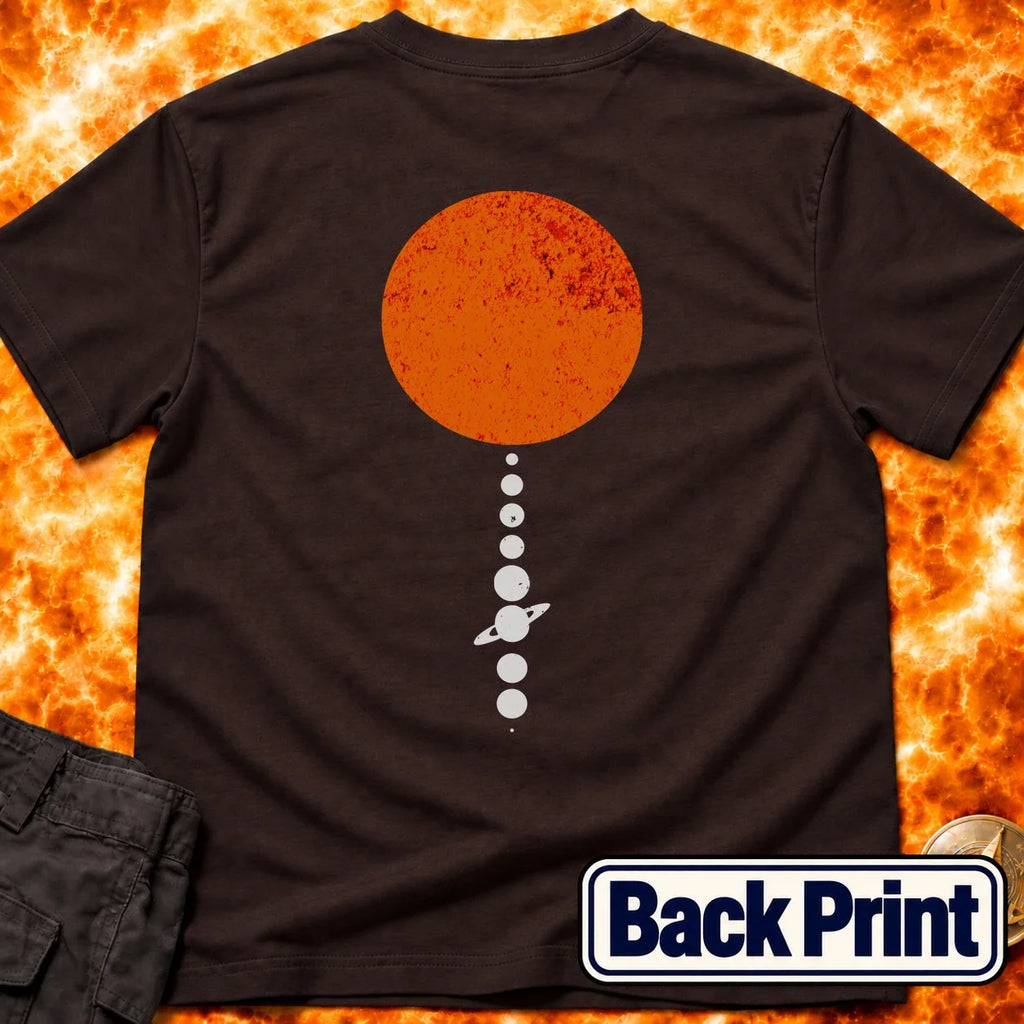 Solar System Alignment Back Print T-Shirt product image 2