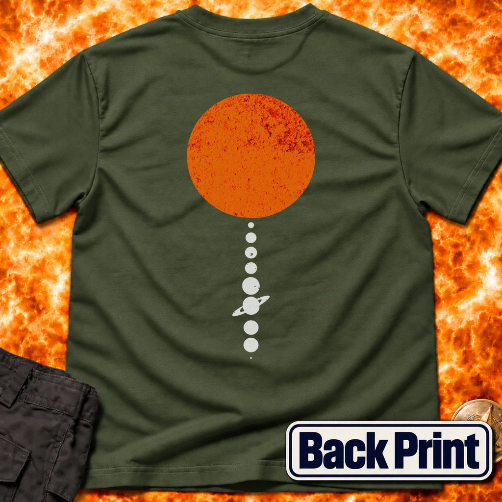 Solar System Alignment Back Print T-Shirt product image 5