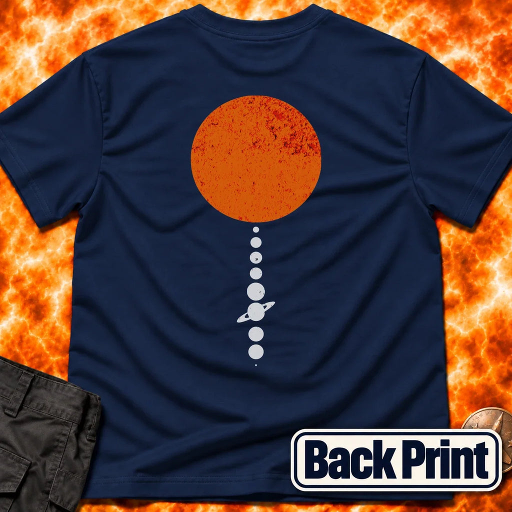 Solar System Alignment Back Print T-Shirt product image 1