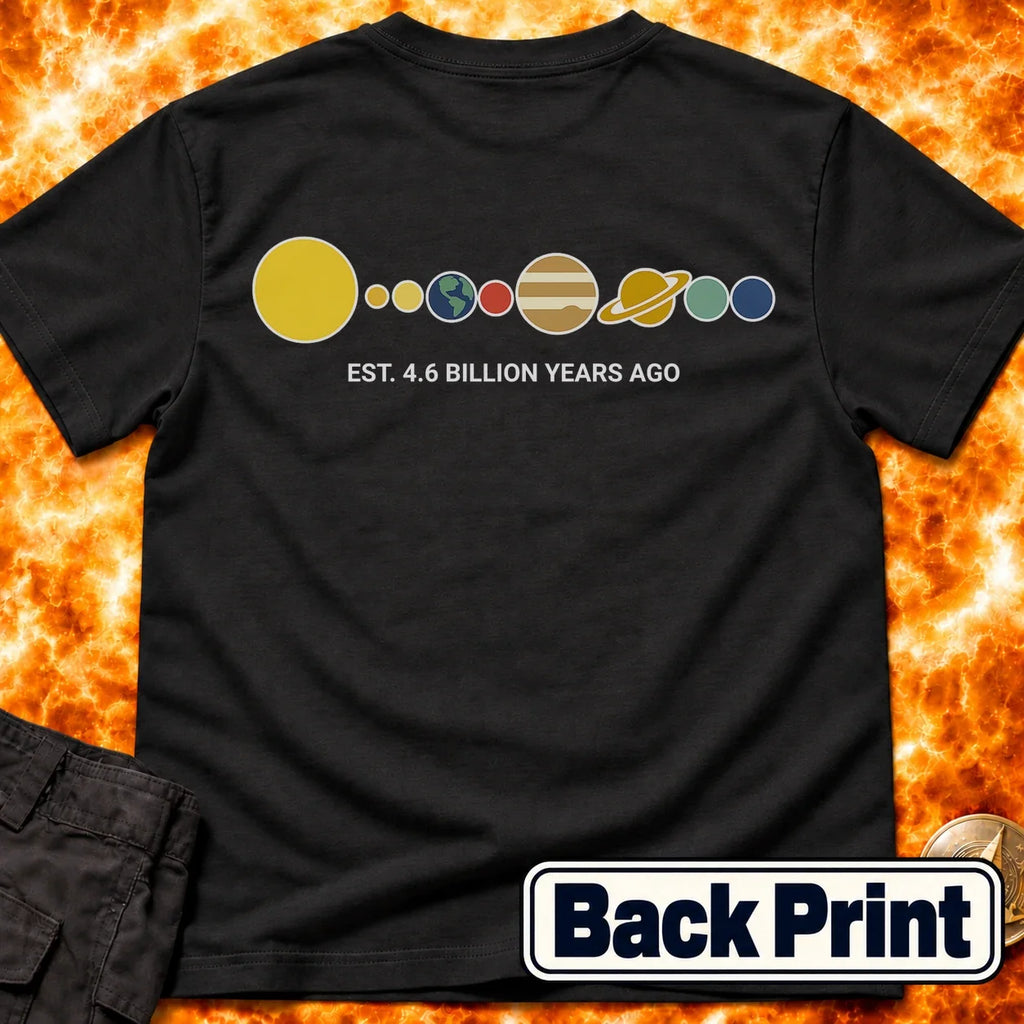 Solar System Est 46 Billion Years Ago Back Print T-Shirt product image 6