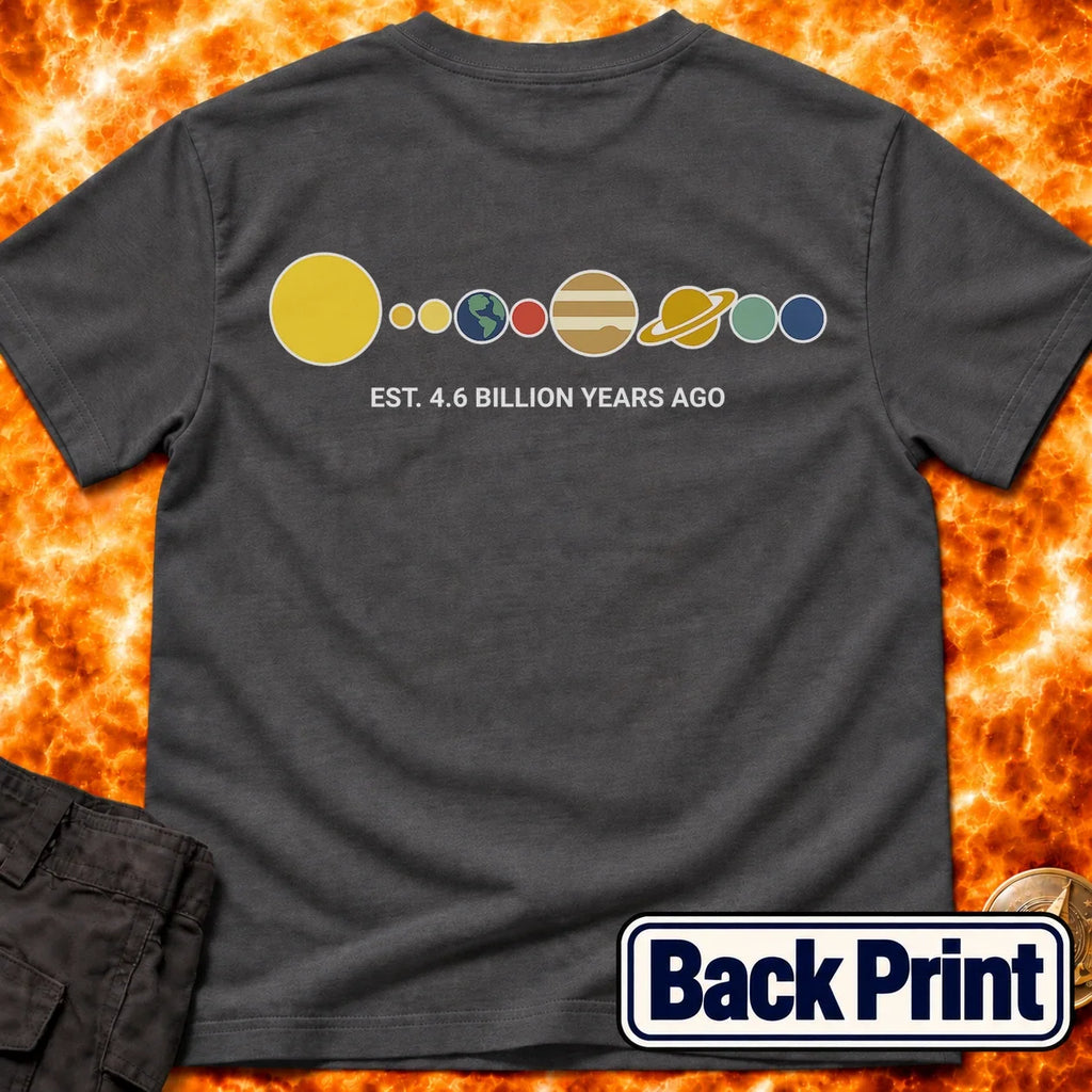 Solar System Est 46 Billion Years Ago Back Print T-Shirt product image 3