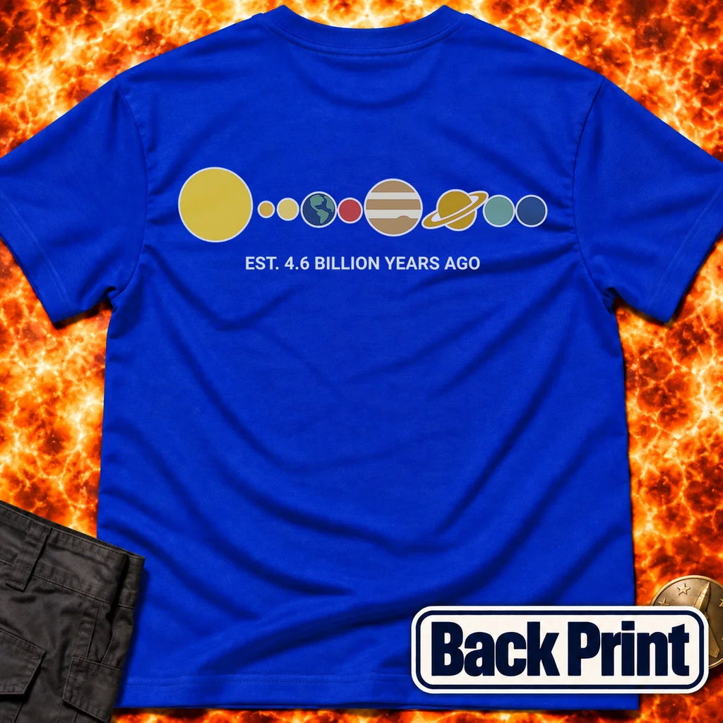 Solar System Est 46 Billion Years Ago Back Print T-Shirt product image 4