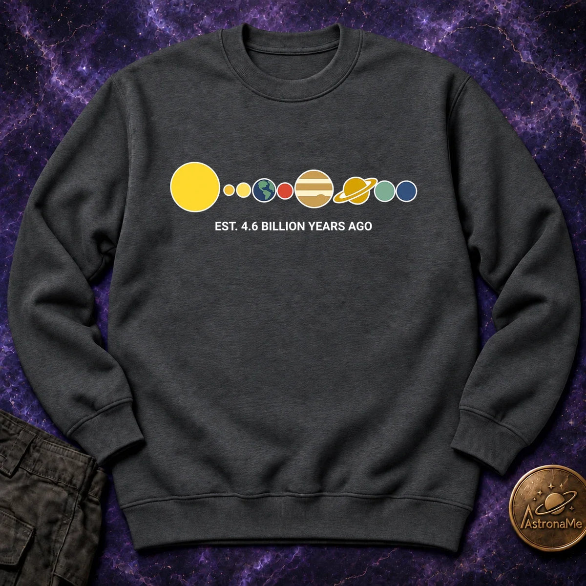 Solar System Est 46 Billion Years Ago Crewneck Sweatshirt product image 3