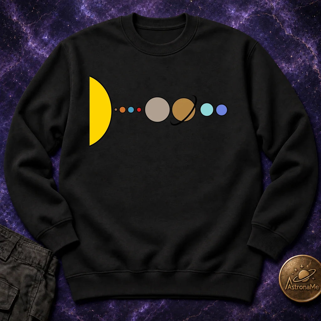 Solar System Flat Crewneck Sweatshirt product image 4