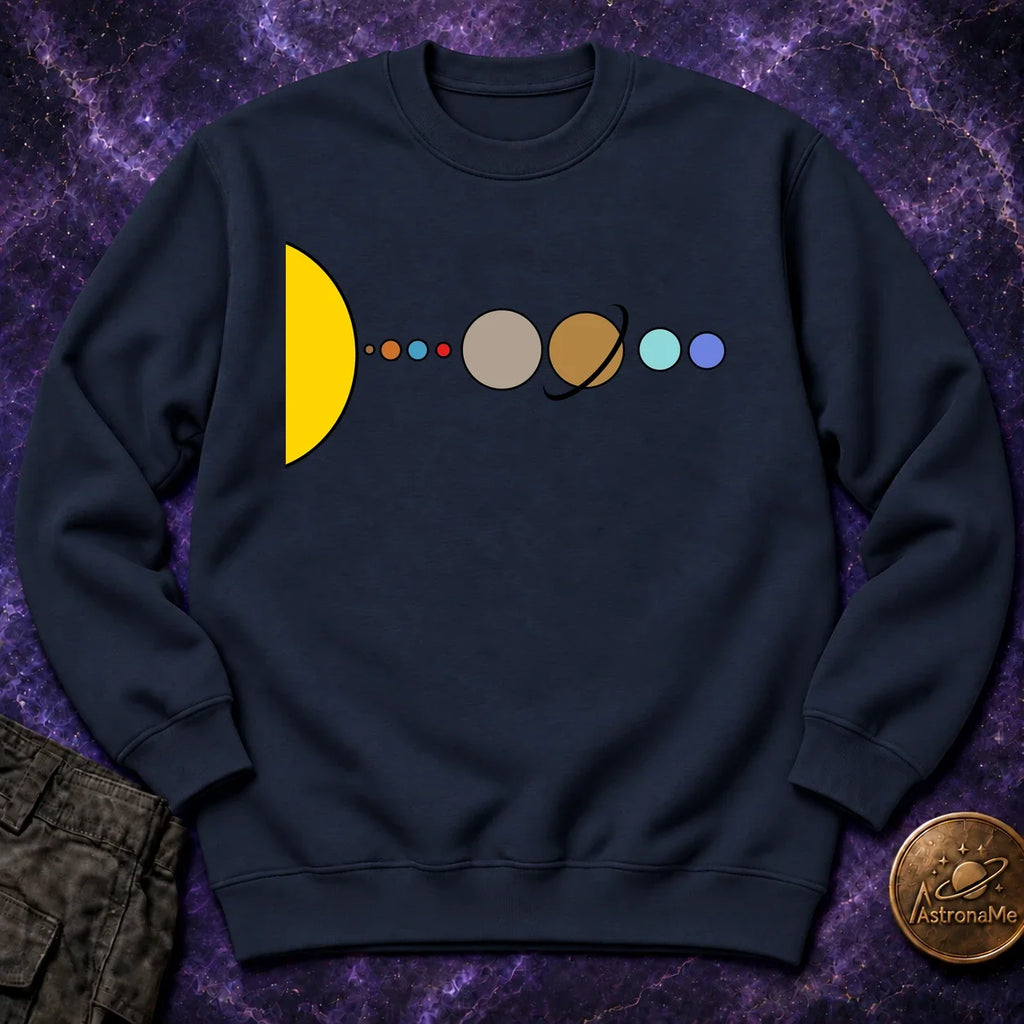 Solar System Flat Crewneck Sweatshirt product image 1