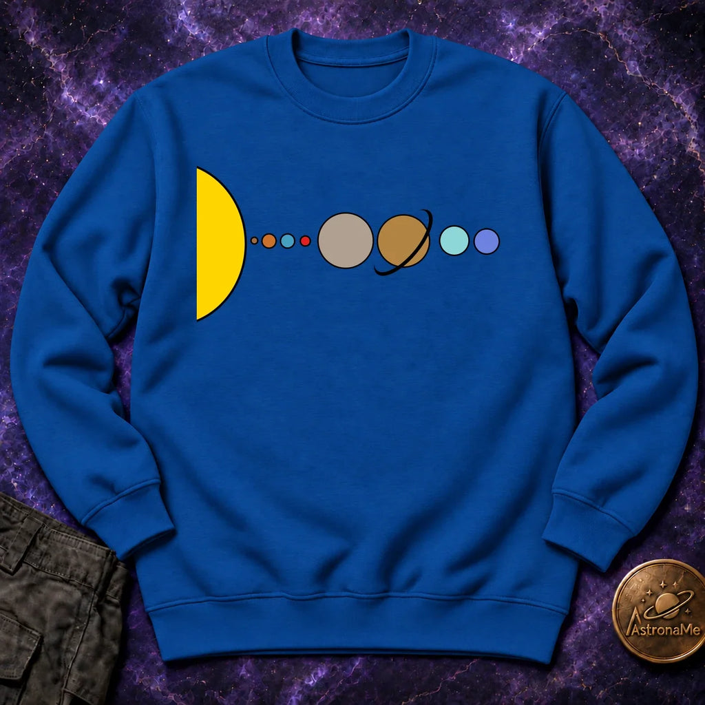 Solar System Flat Crewneck Sweatshirt product image 5
