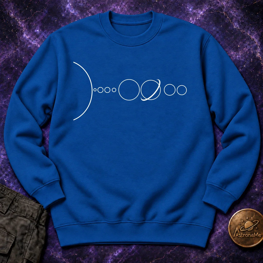 Solar System Minimal Line Crewneck Sweatshirt product image 4