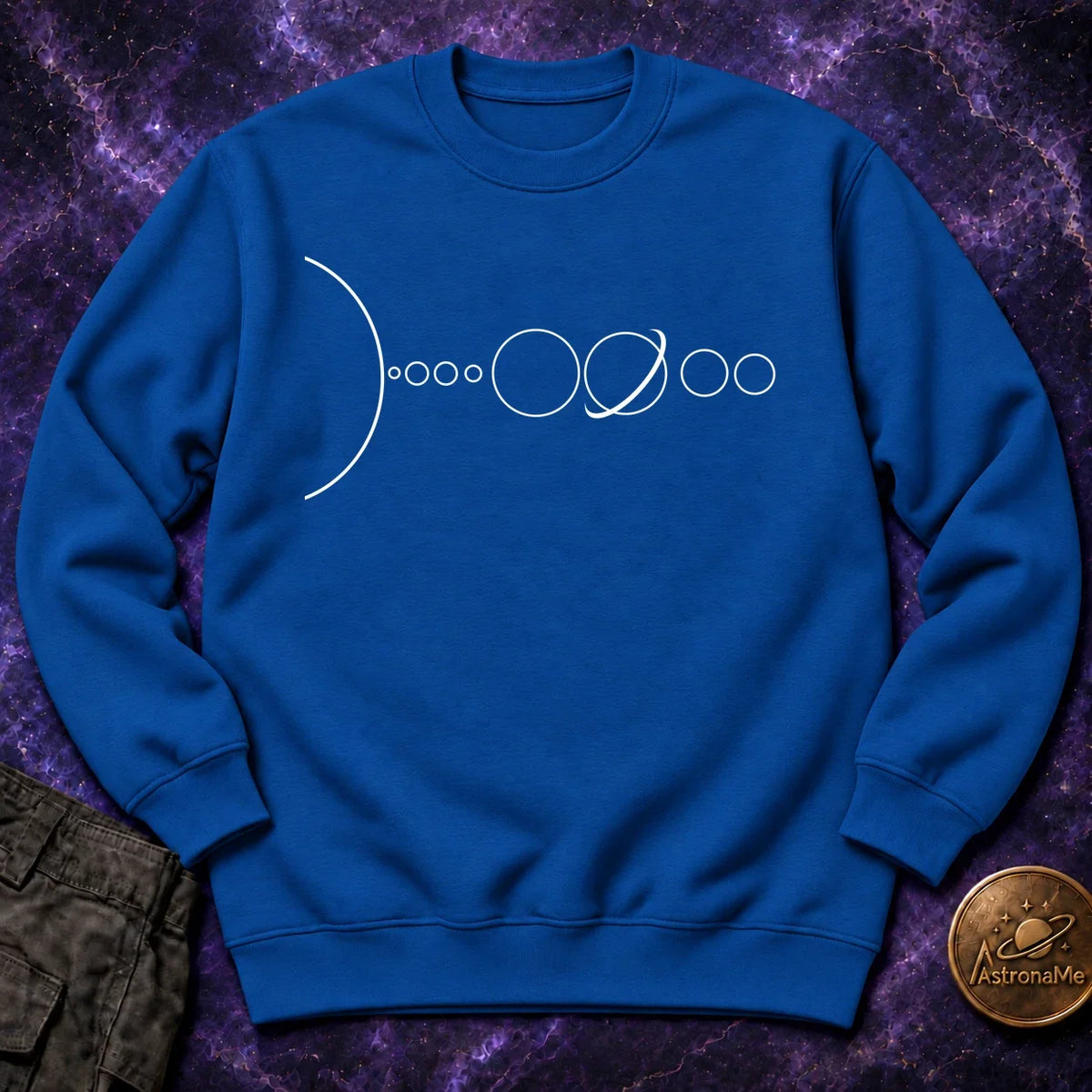 Solar System Minimal Line Crewneck Sweatshirt product image 4